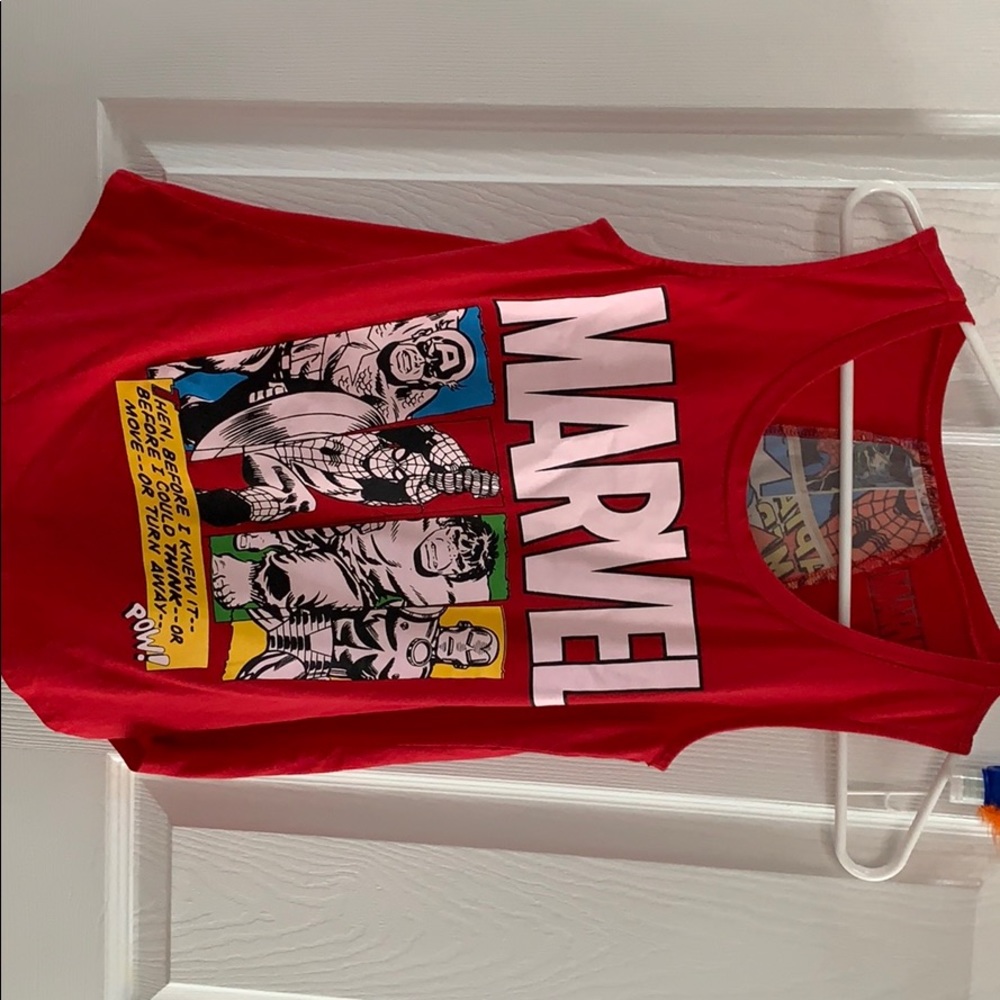 Cute red Marvel tank top only worn once